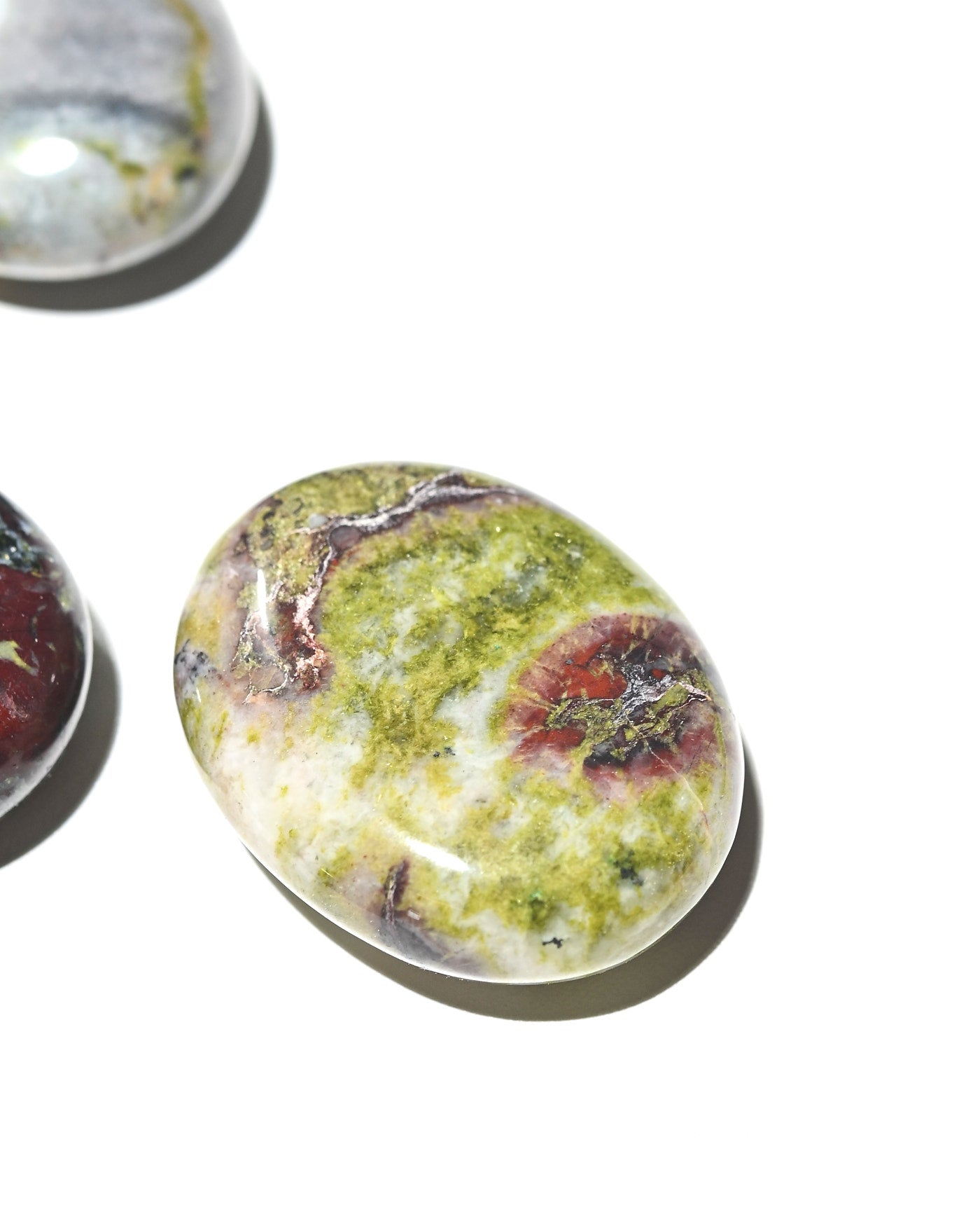Dragon Blood Jasper Palm Stone