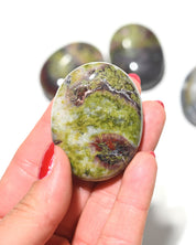 Dragon Blood Jasper Palm Stone