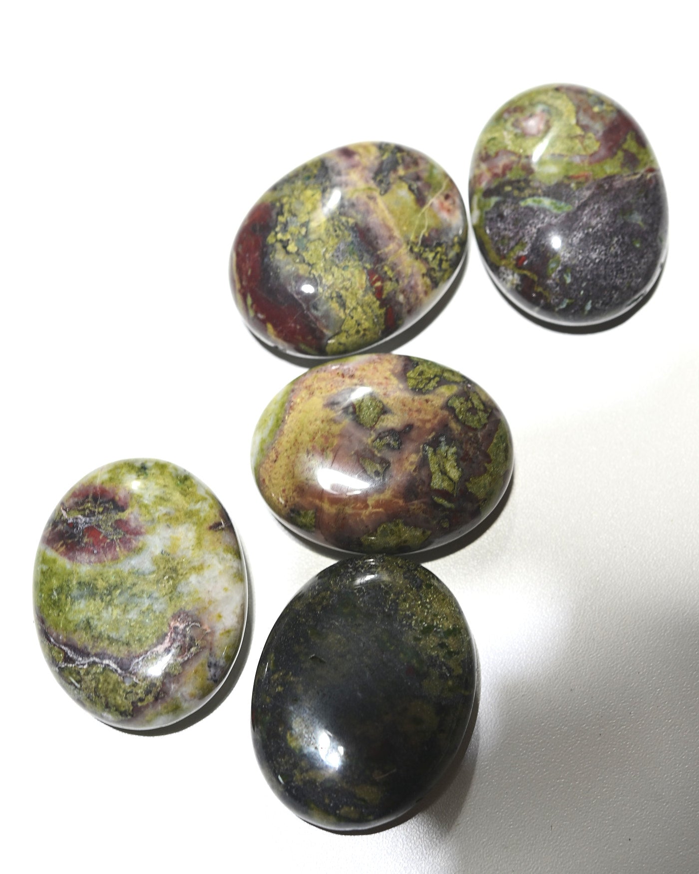 Dragon Blood Jasper Palm Stone