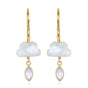 Rainbow Moonstone Cloud Earrings