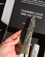 Crystal Protection & Chakra Balancing Set – Pyrite, Sage & Palo Santo
