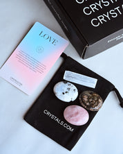 Love Crystal Kit – Rose Quartz, Moonstone, Rhodonite & Selenite
