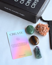 Create Crystal Kit – Fluorite, Aventurine, Tiger’s Eye & Aragonite
