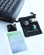 Protect Crystal Kit – Shungite, Malachite, Pyrite & Tourmaline