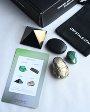 Protect Crystal Kit – Shungite, Malachite, Pyrite & Tourmaline