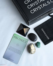 Protect Crystal Kit – Shungite, Malachite, Pyrite & Tourmaline