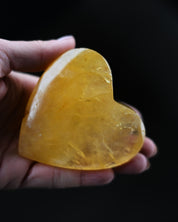Yellow Hematite Quartz  Heart