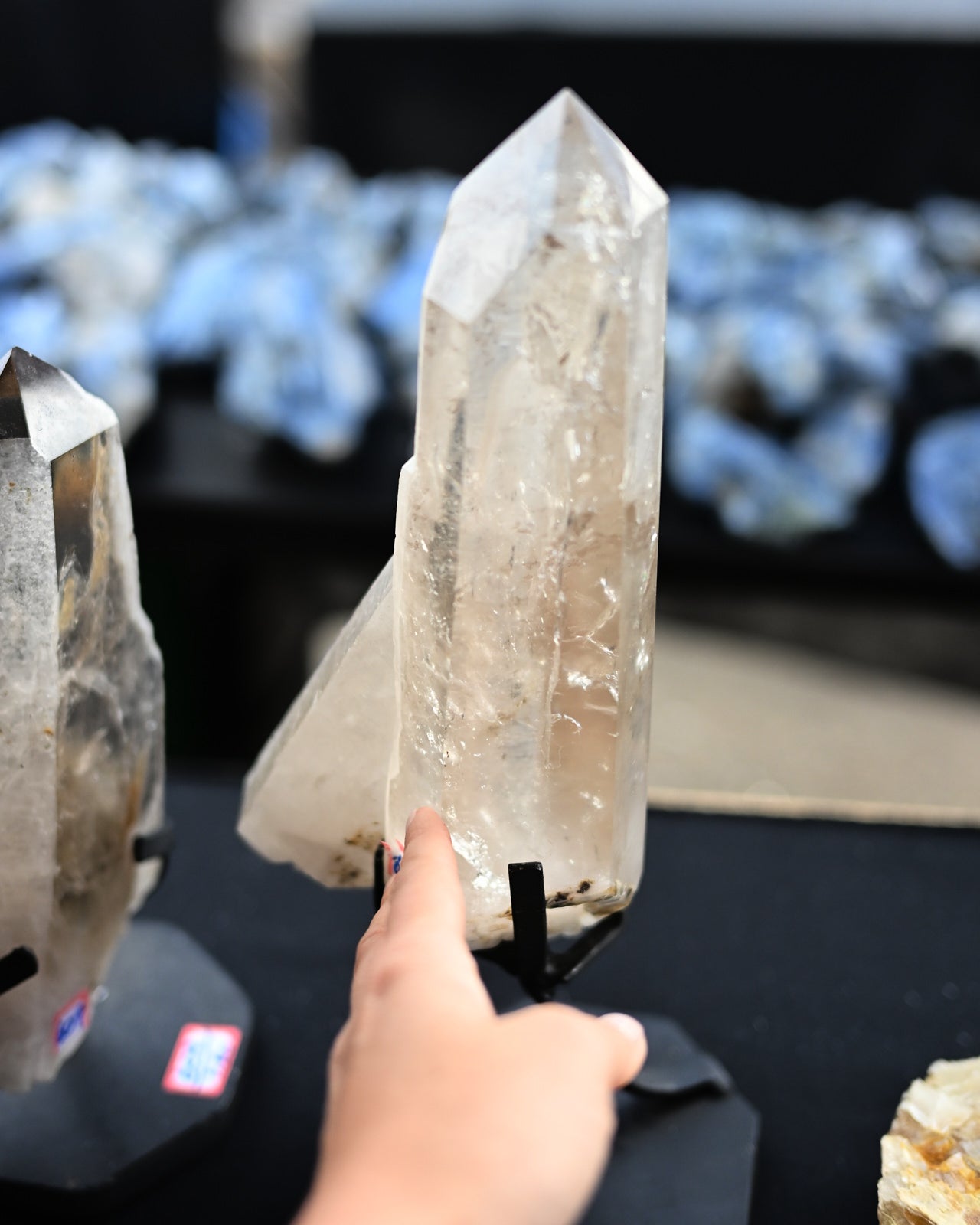 Natural Smoky Quartz Point on Stand
