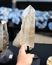 Natural Smoky Quartz Point on Stand