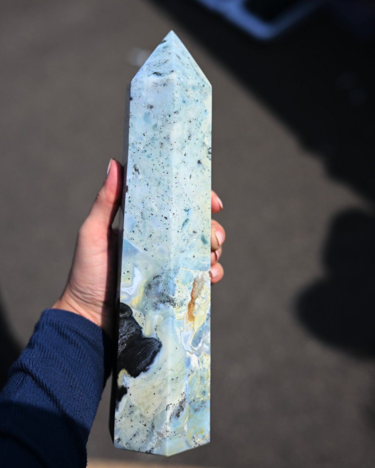 Ocean Jasper Tower 4.6lbs | Statement Crystal Decor | Crystals.com