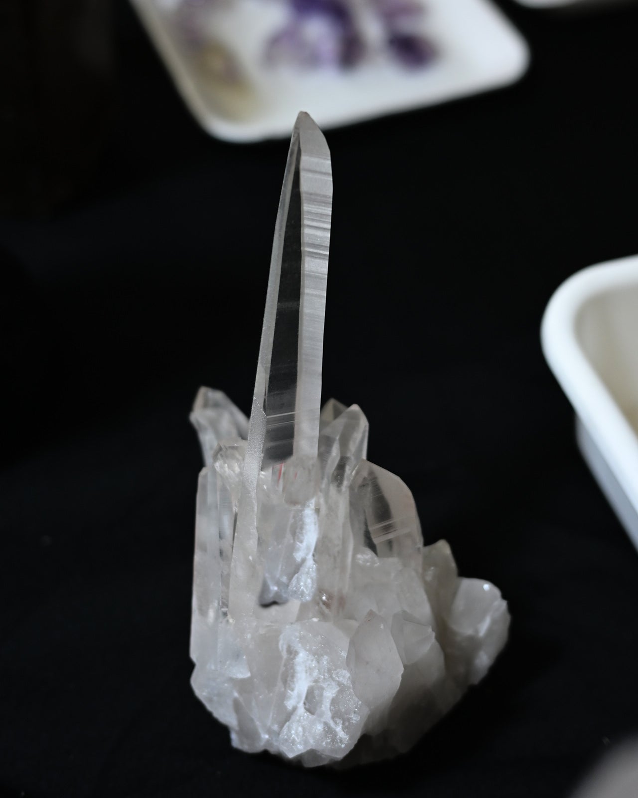 Laser Lemurian Quartz Cluster  2.2lbs