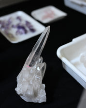 Laser Lemurian Quartz Cluster  2.2lbs