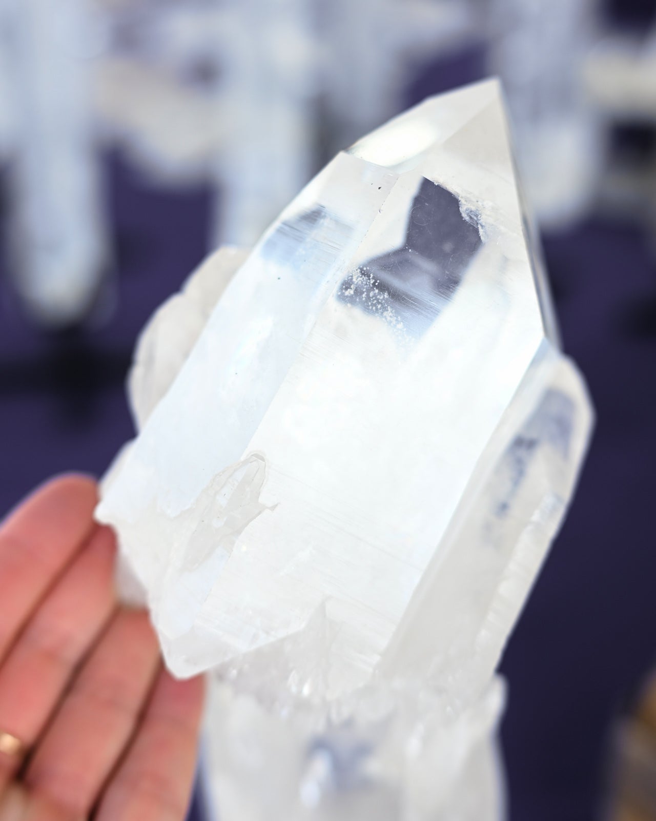Clear Quartz Cluster on Stand III