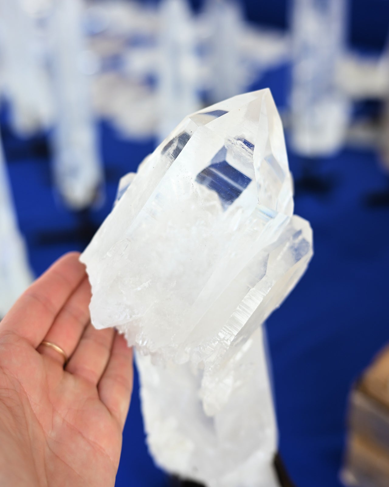 Clear Quartz Cluster on Stand III