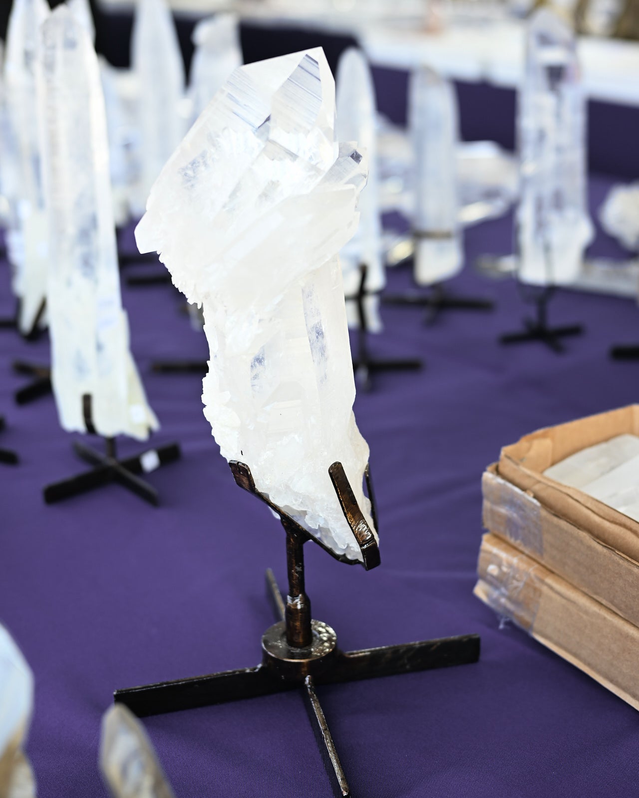 Clear Quartz Cluster on Stand III