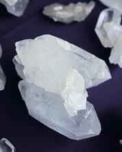 Double Terminated Clear Quartz Cluster A