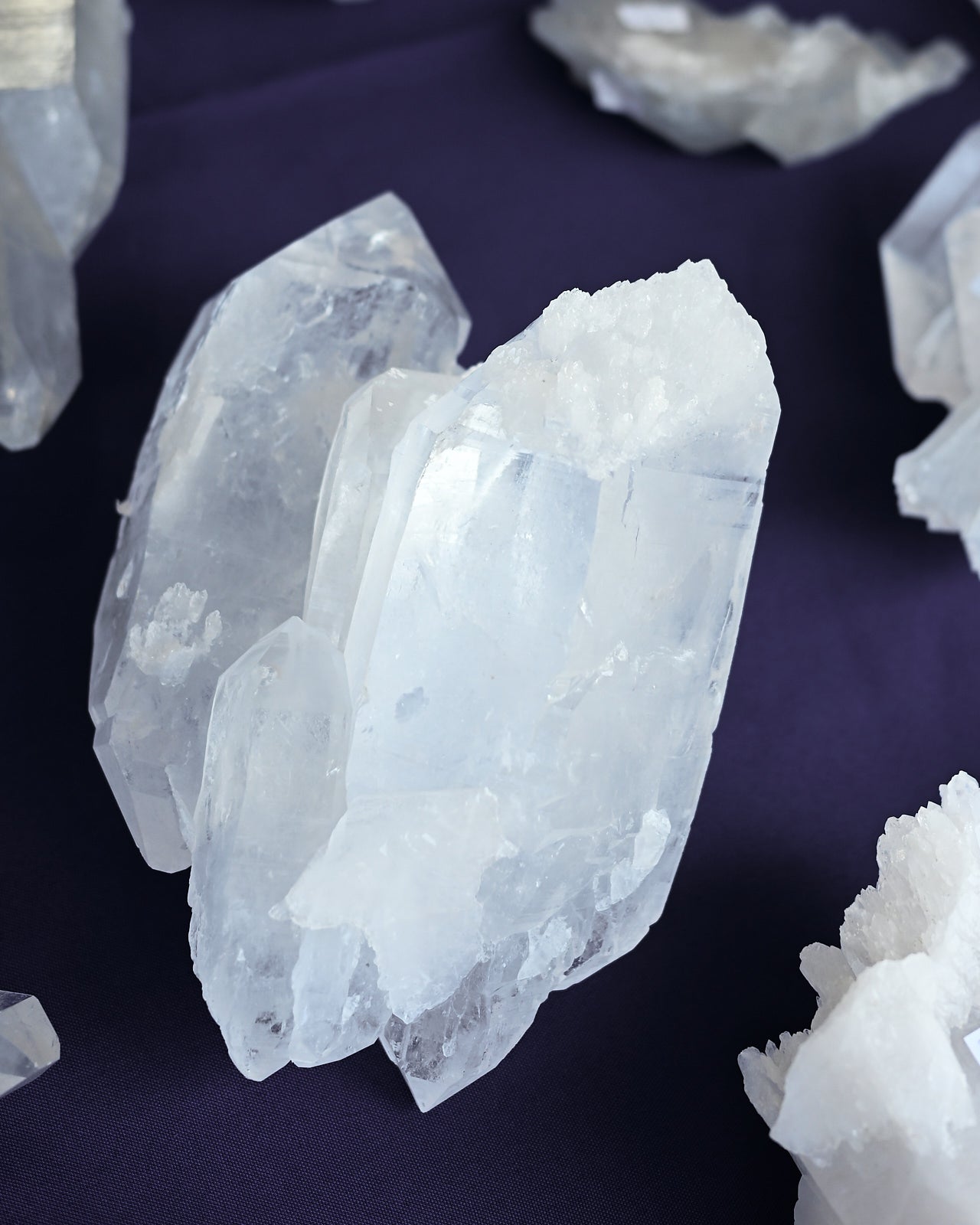 Double Terminated Clear Quartz Cluster A