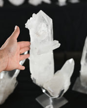 14lb Lemurian Quartz Cluster on Stand