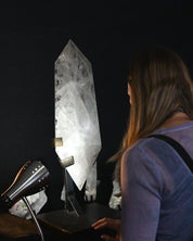 44lb XXL  Double-Terminated Quartz Point on Custom Stand