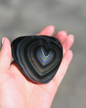Rainbow Obsidian Heart