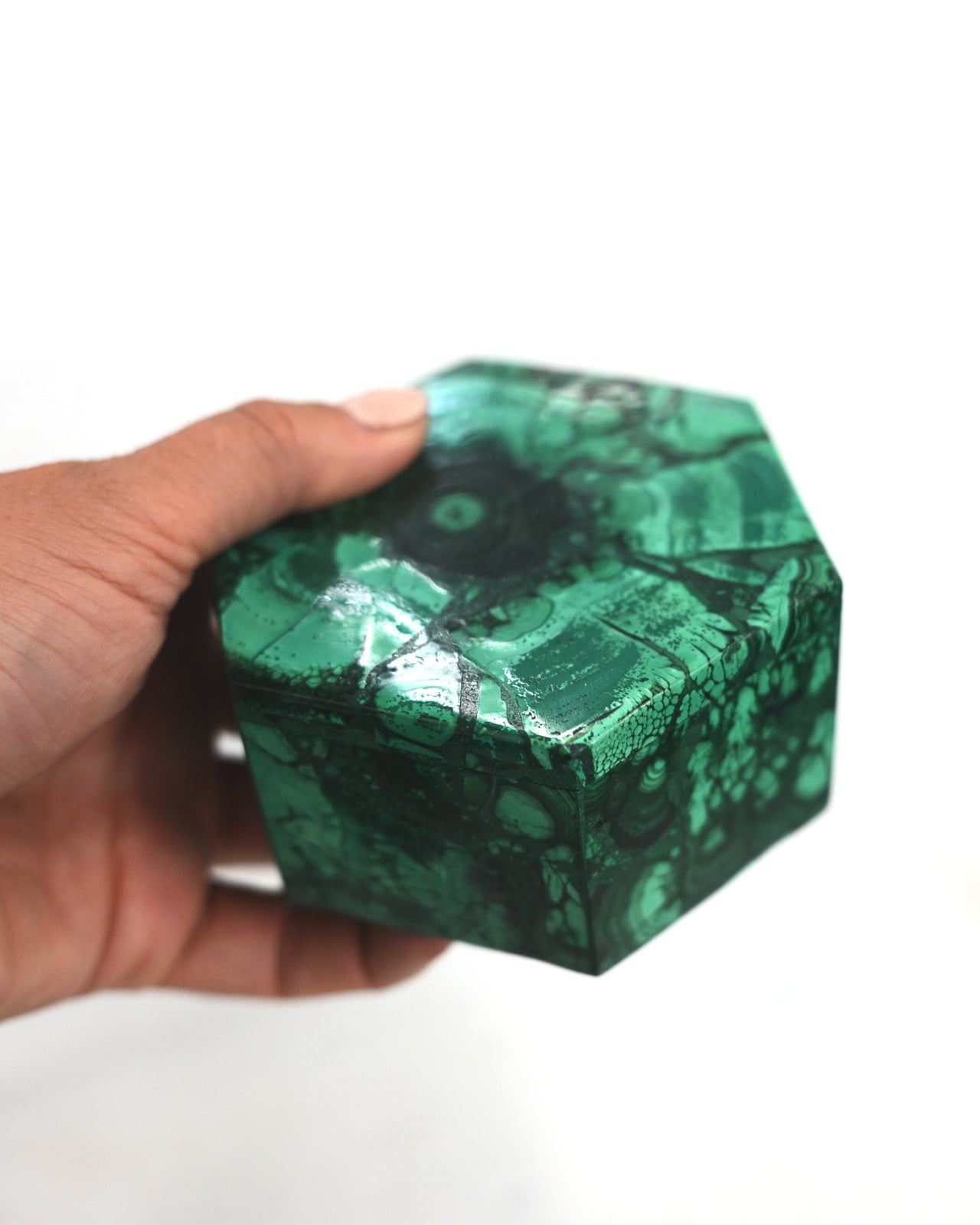 Handcrafted Malachite Box