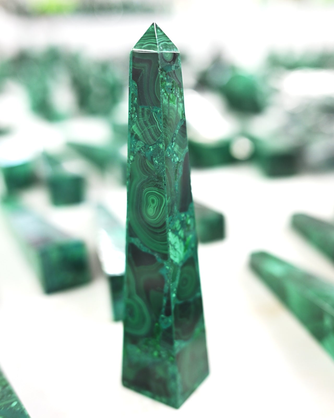 Malachite Obelisk 7.5inch