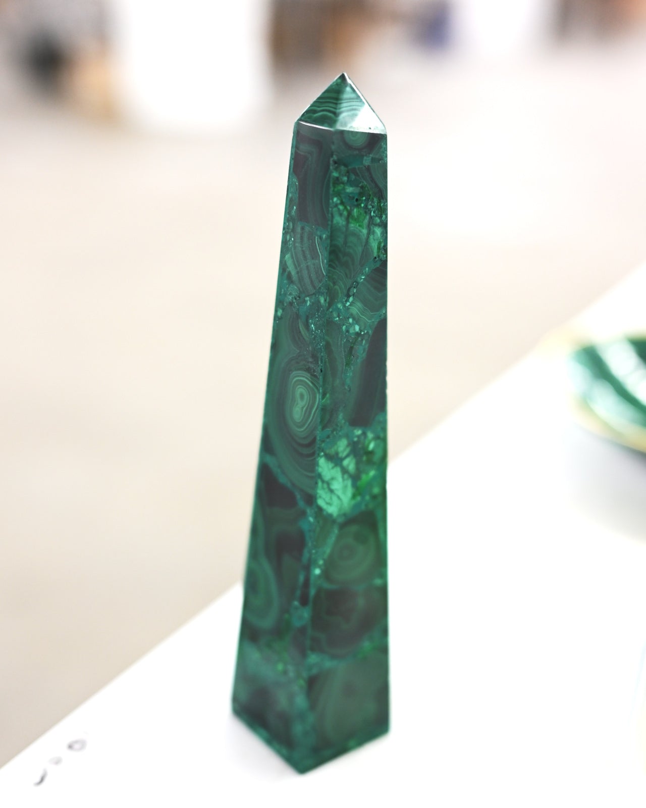 Malachite Obelisk 7.5inch