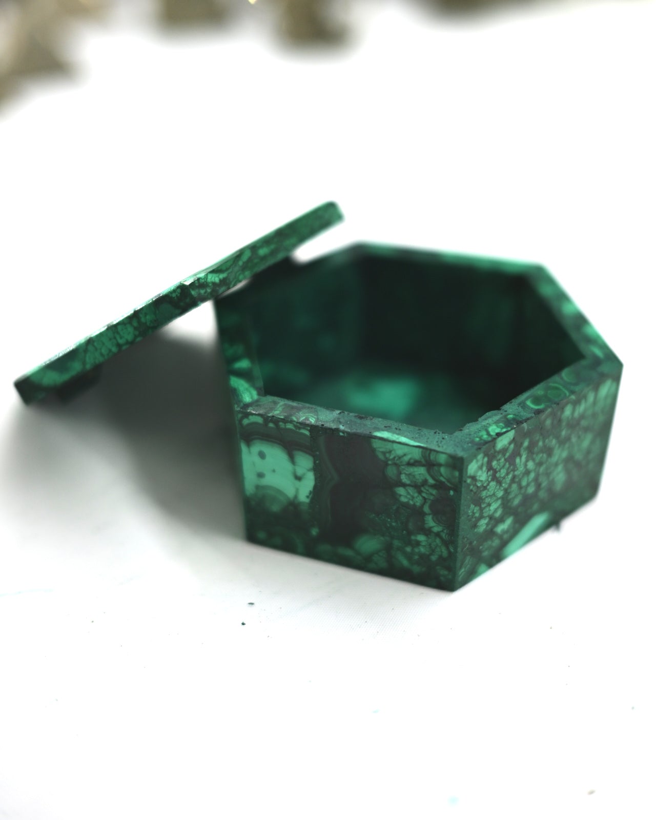 Handcrafted Malachite Box
