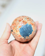 Orange Calcite + Apatite Sphere