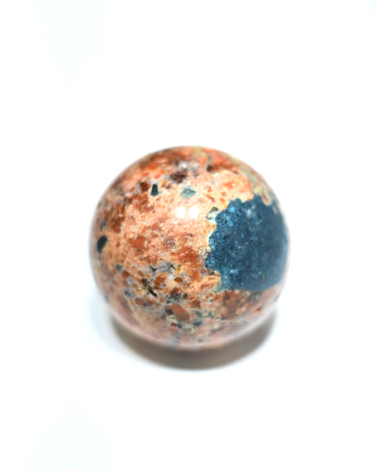 Orange Calcite + Apatite Sphere