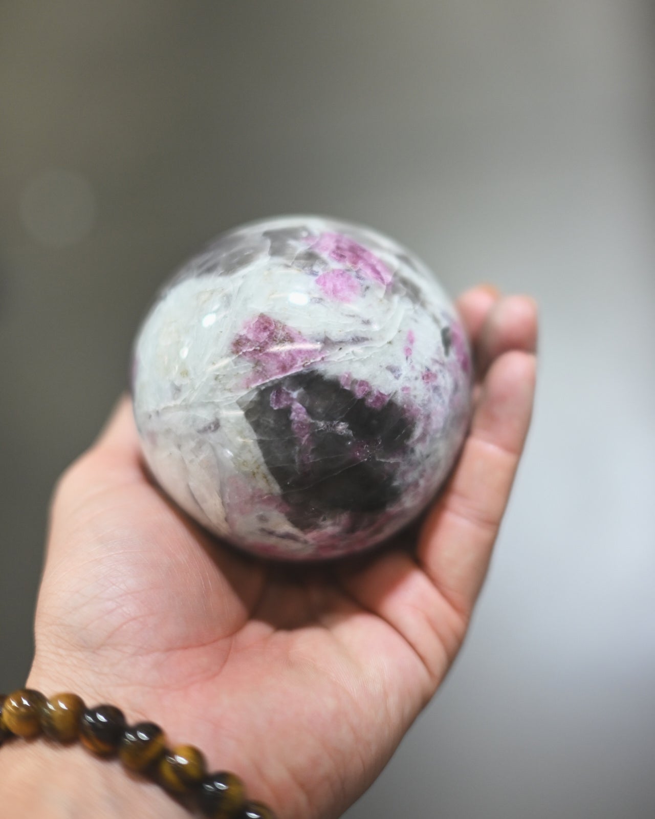 Ruby In Feldspar Sphere