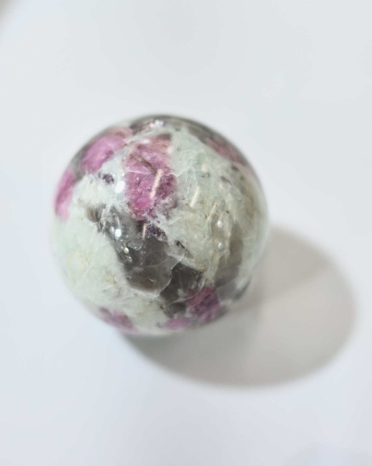 Ruby In Feldspar Sphere