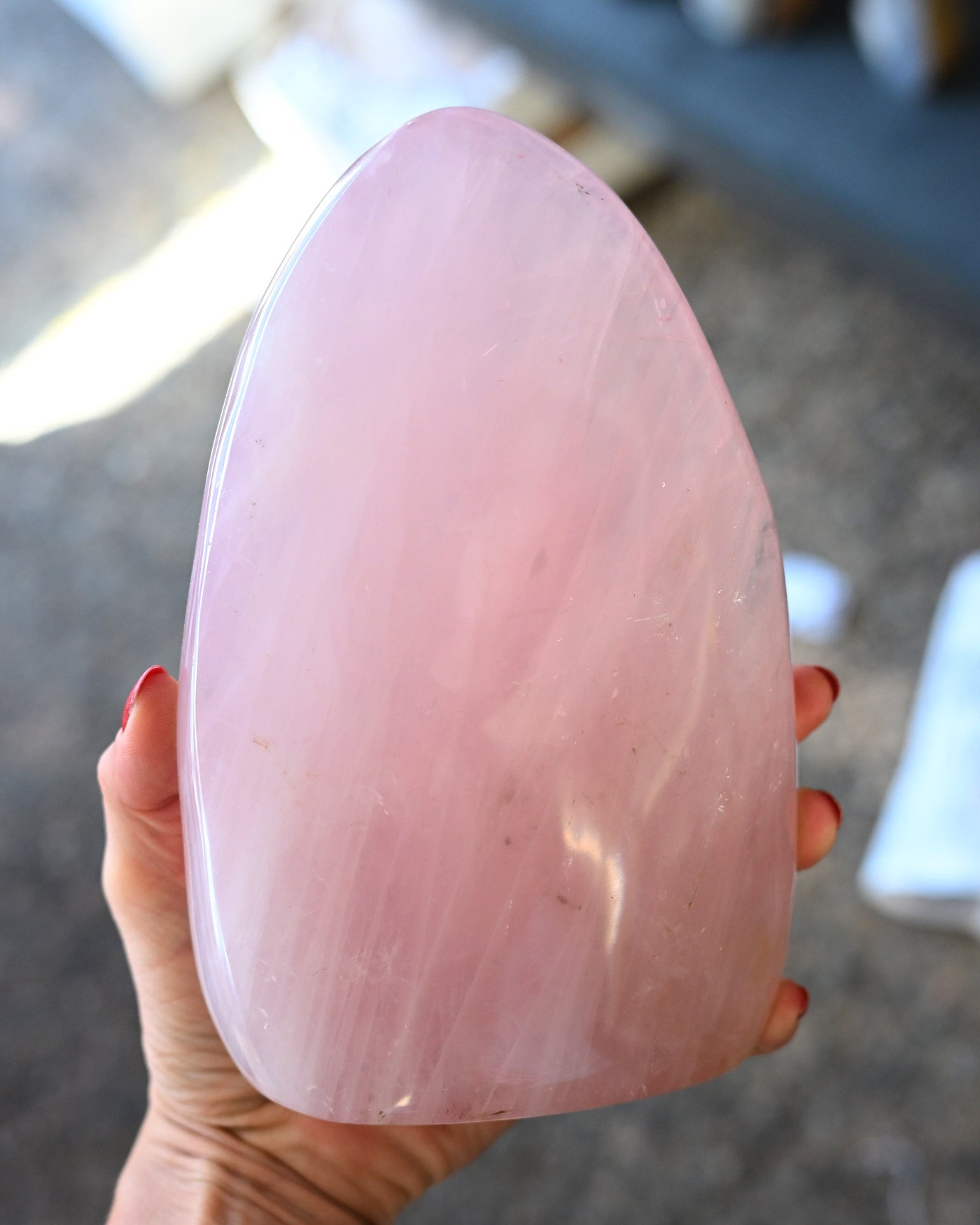 Rose quartz statement freeform 5lbs Madagascar