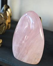 Rose quartz statement freeform side view