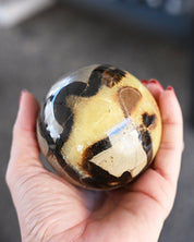 Septarian dragon stone sphere Madagascar