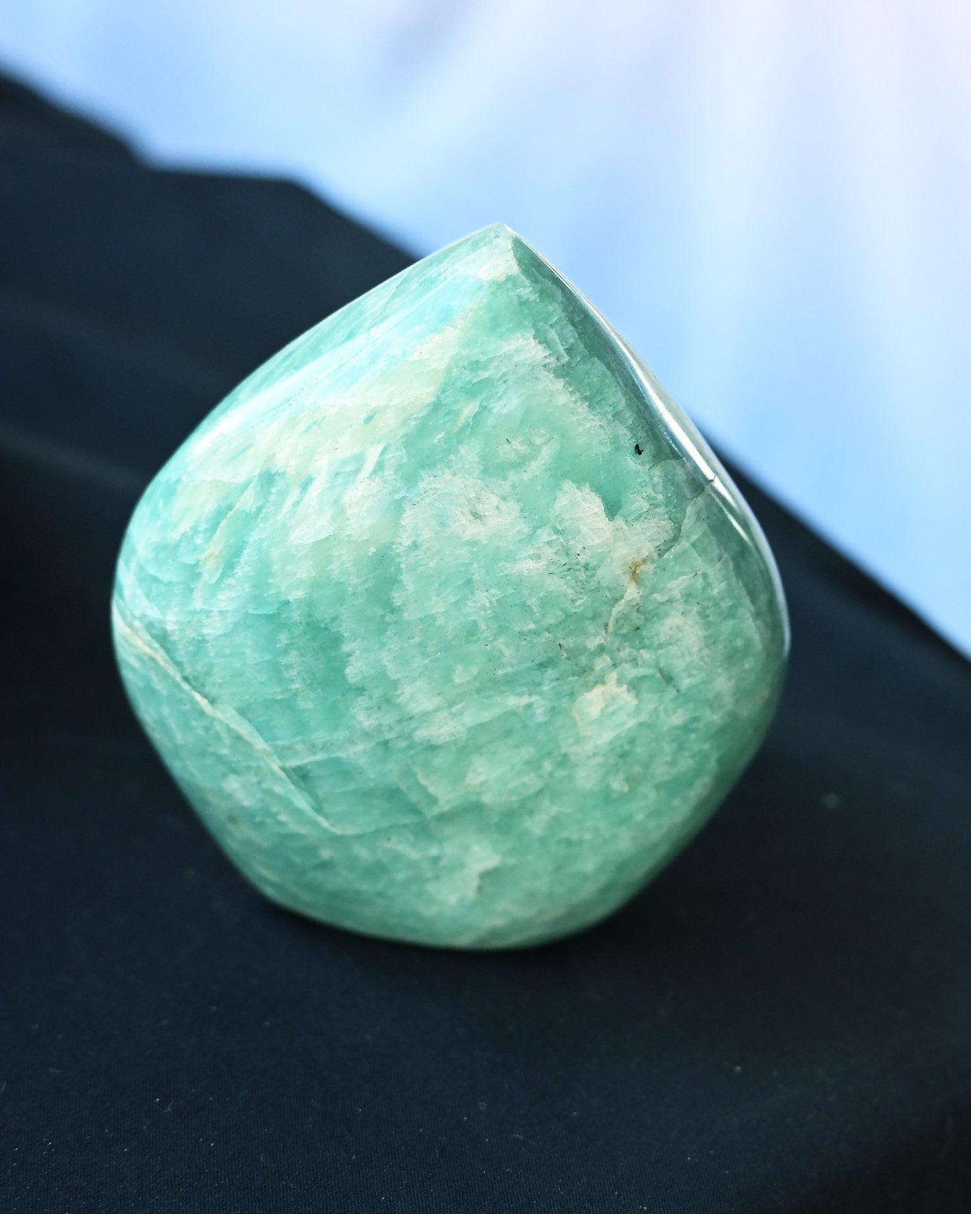 Amazonite freeform side view display