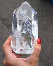 Rose quartz geometric point Brazil