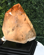 Museum Grade 78 lbs natural Smoky Quartz on Stand