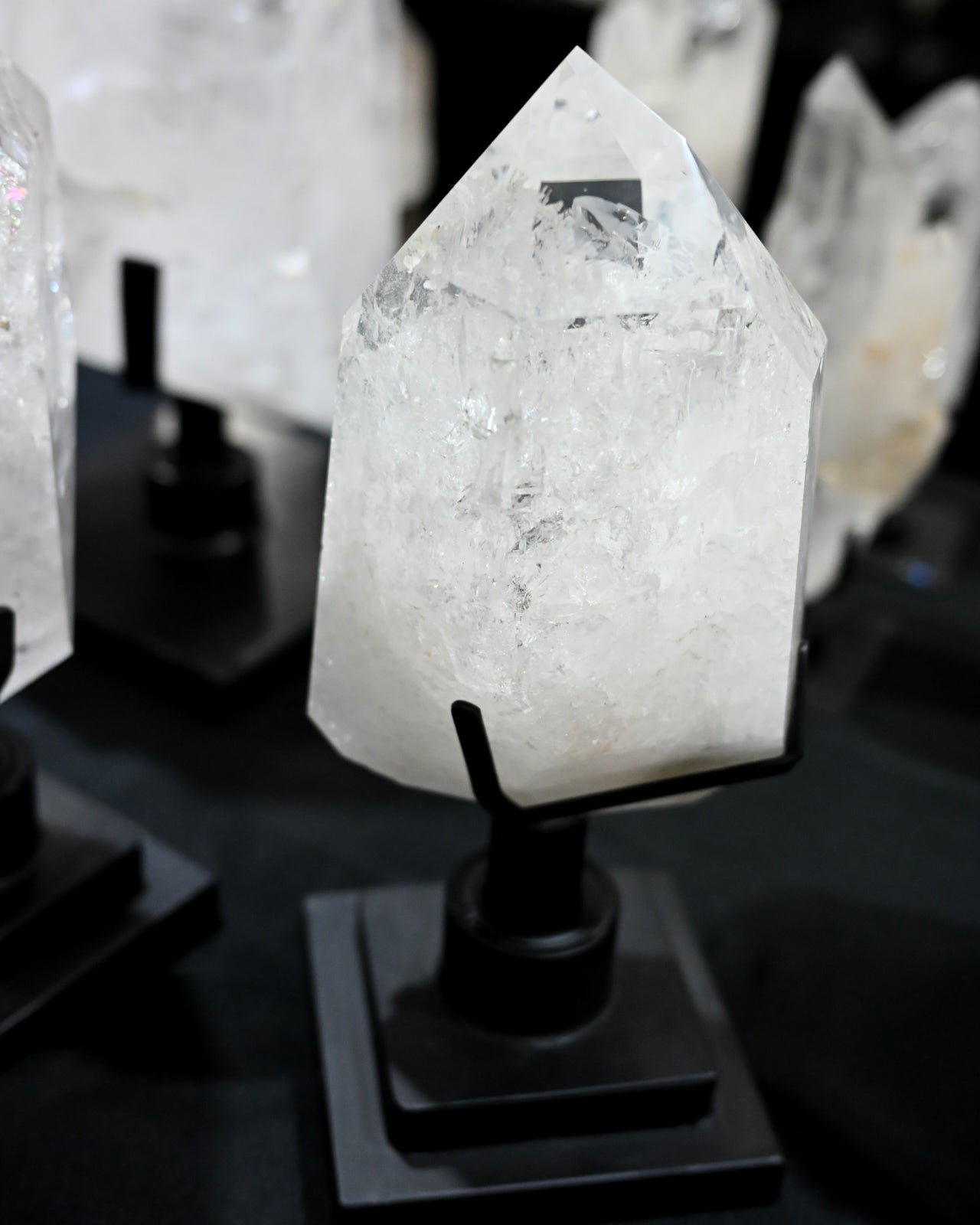 Clear Quartz Point on Spinning Stand 11.8lbs