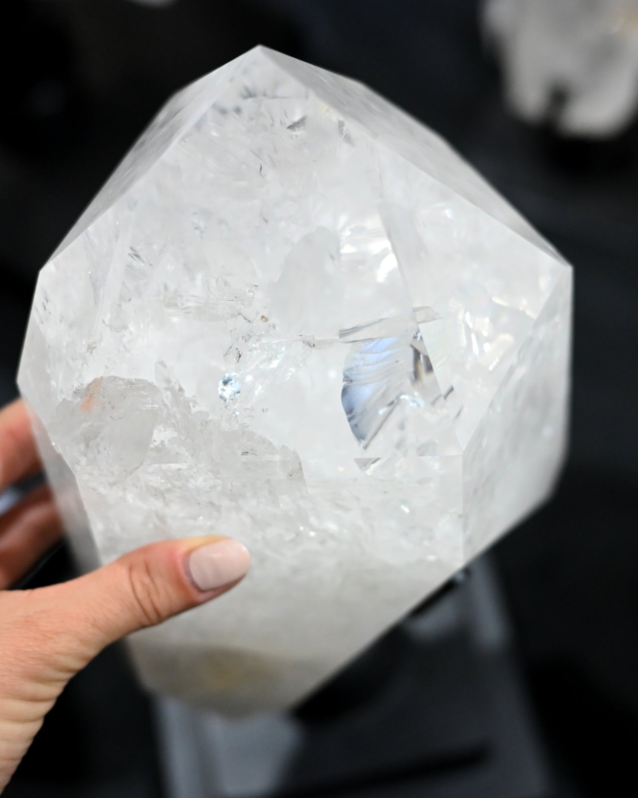 Clear Quartz Point on Spinning Stand 11.8lbs
