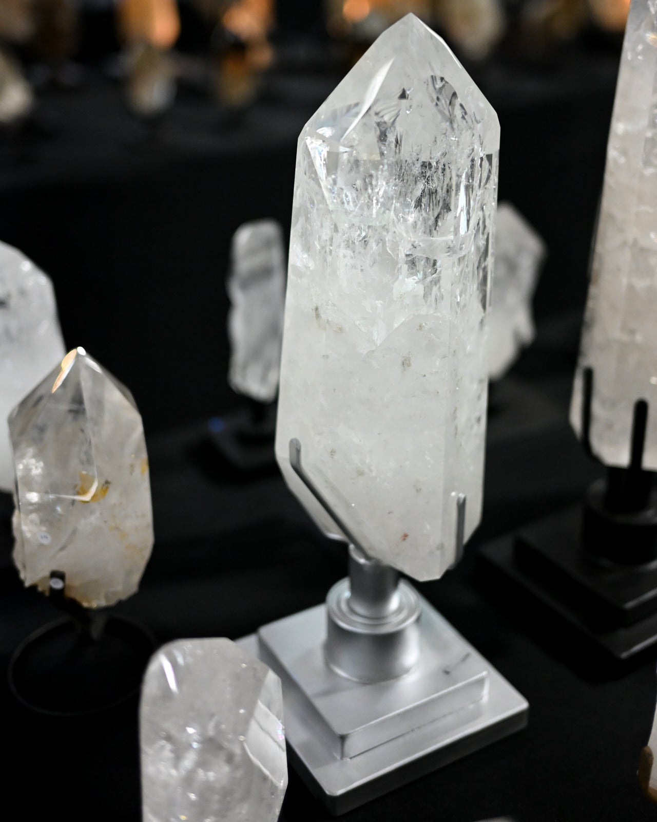 Clear Quartz Point on Spinning Stand 12.6 lbs