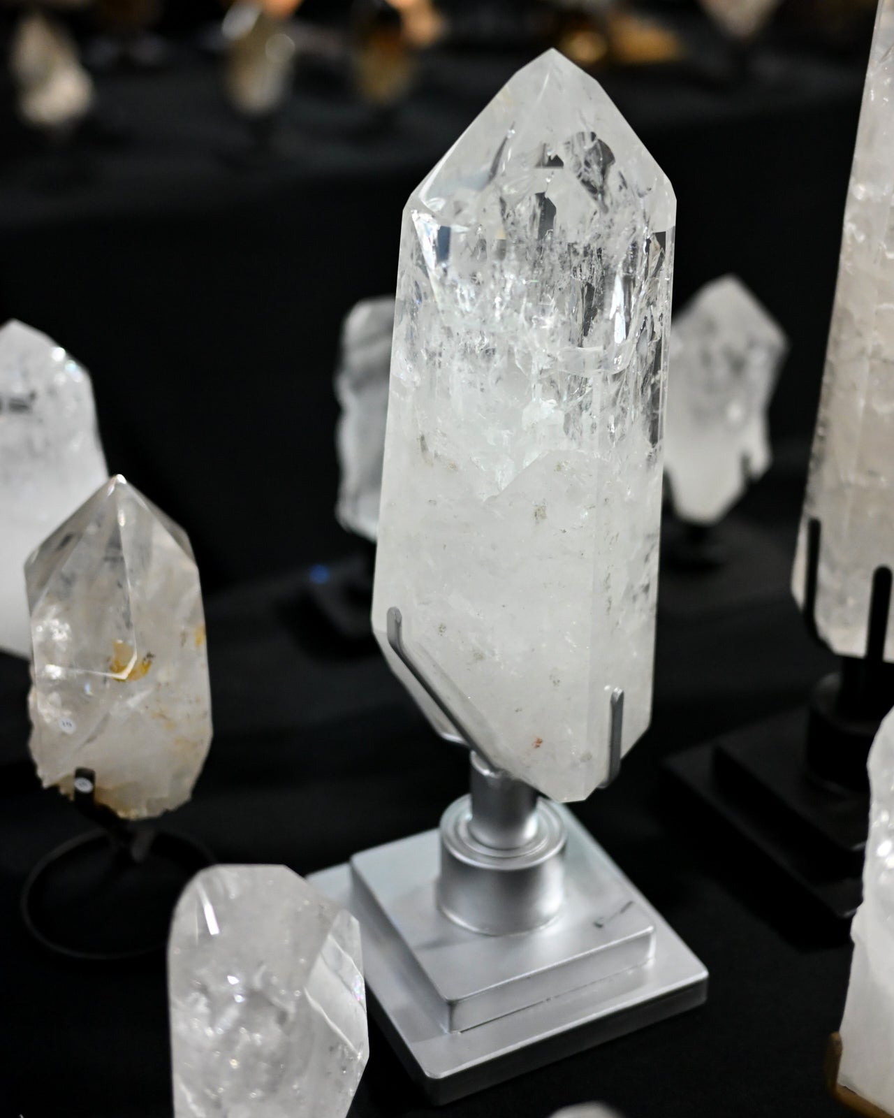 Clear Quartz Point on Spinning Stand 12.6 lbs