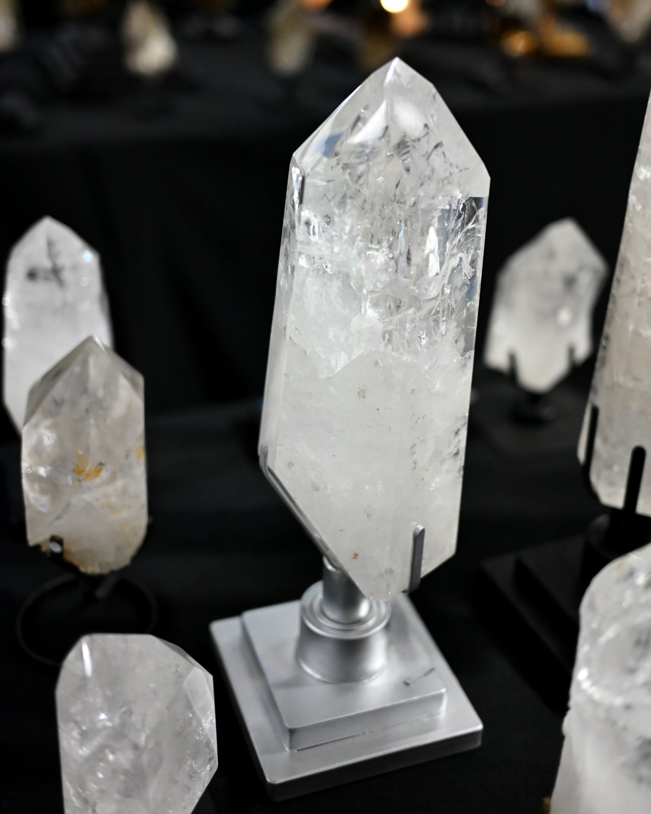 Clear Quartz Point on Spinning Stand 12.6 lbs