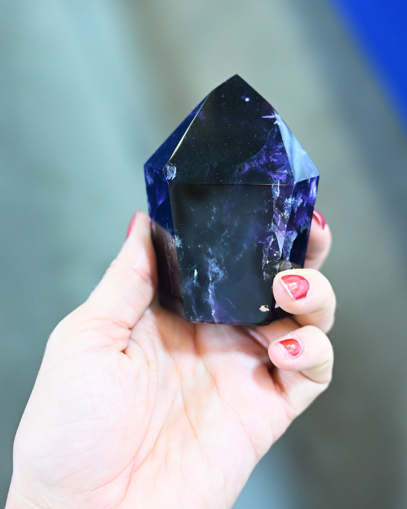 Rare Deep Purple Amethyst Point