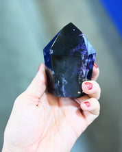 Rare Deep Purple Amethyst Point