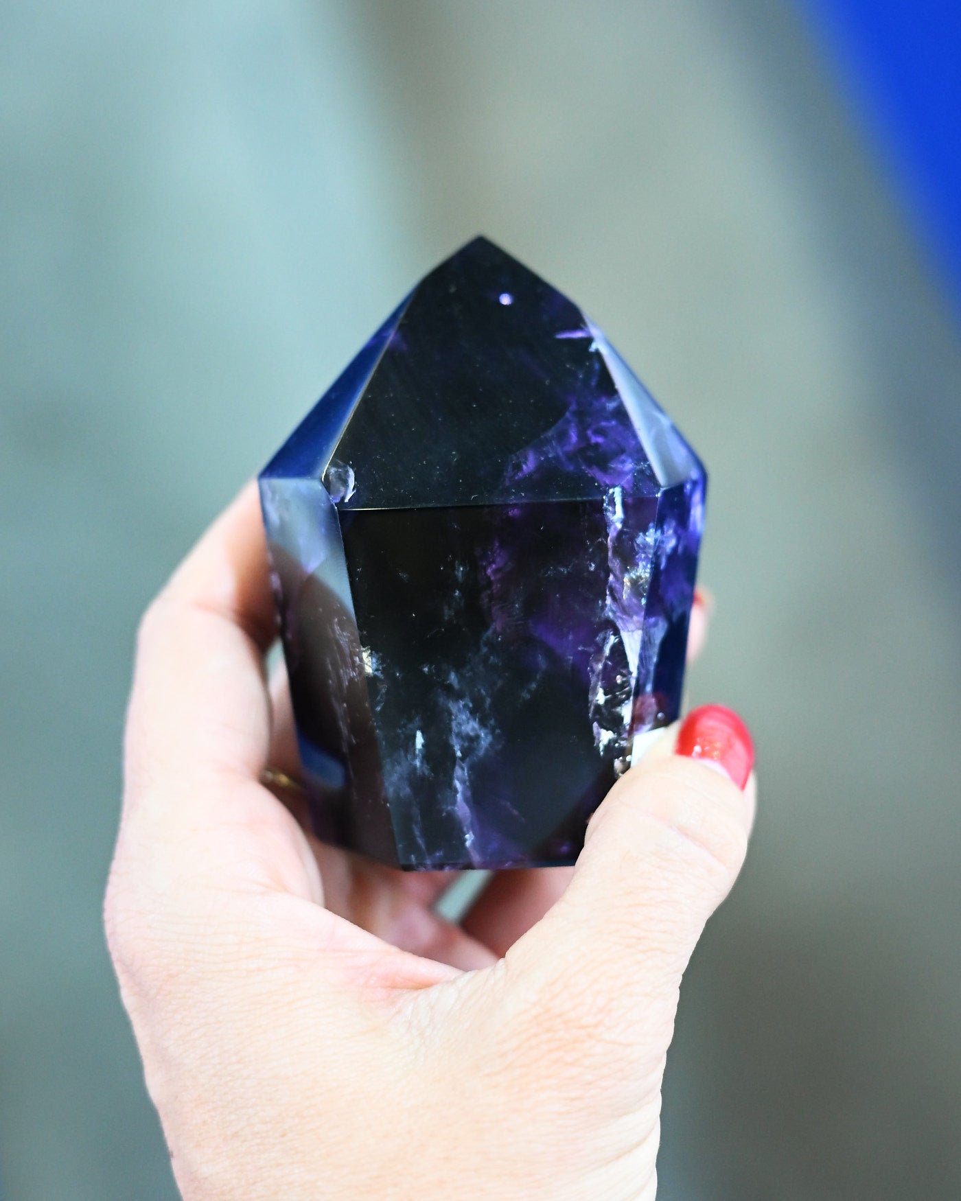 Rare Deep Purple Amethyst Point
