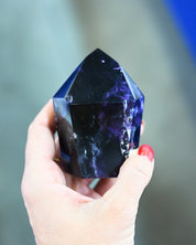Rare Deep Purple Amethyst Point