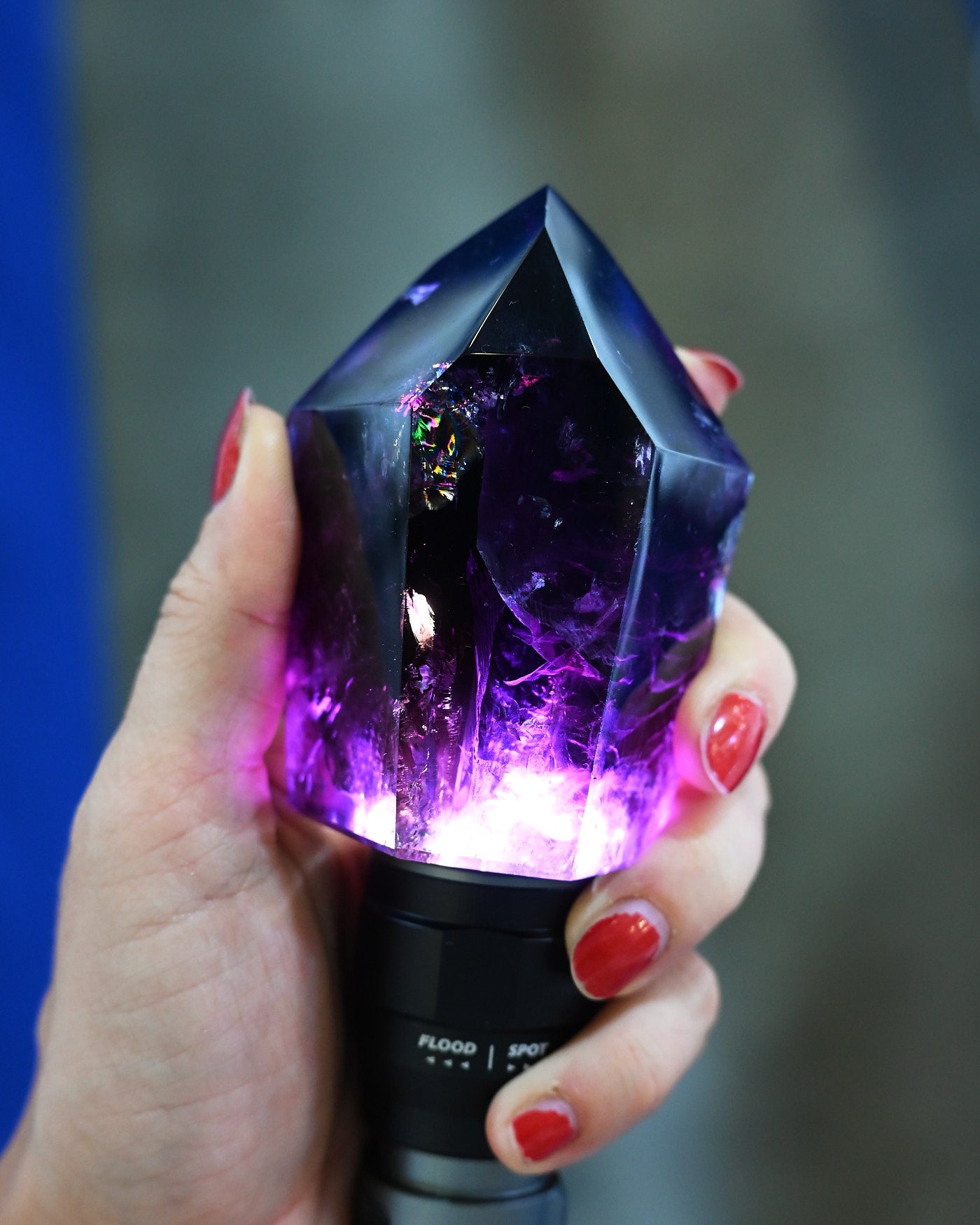 Rare Deep Purple Amethyst Point
