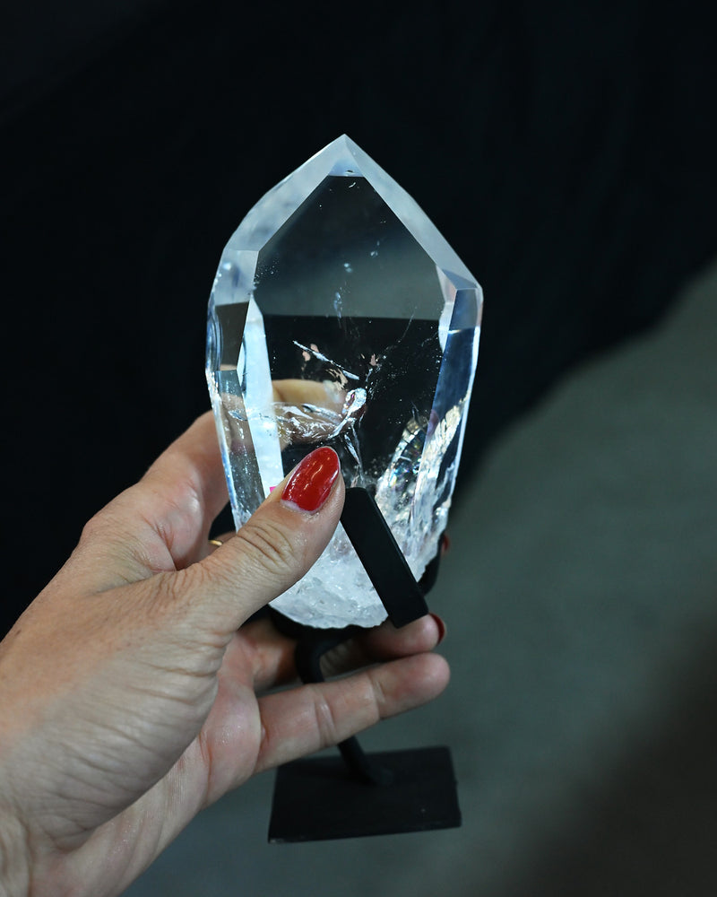 Clear Quartz Point on Stand