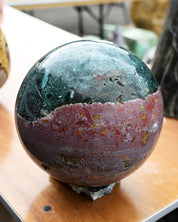 Massive Ocean Jasper Sphere  41 lbs